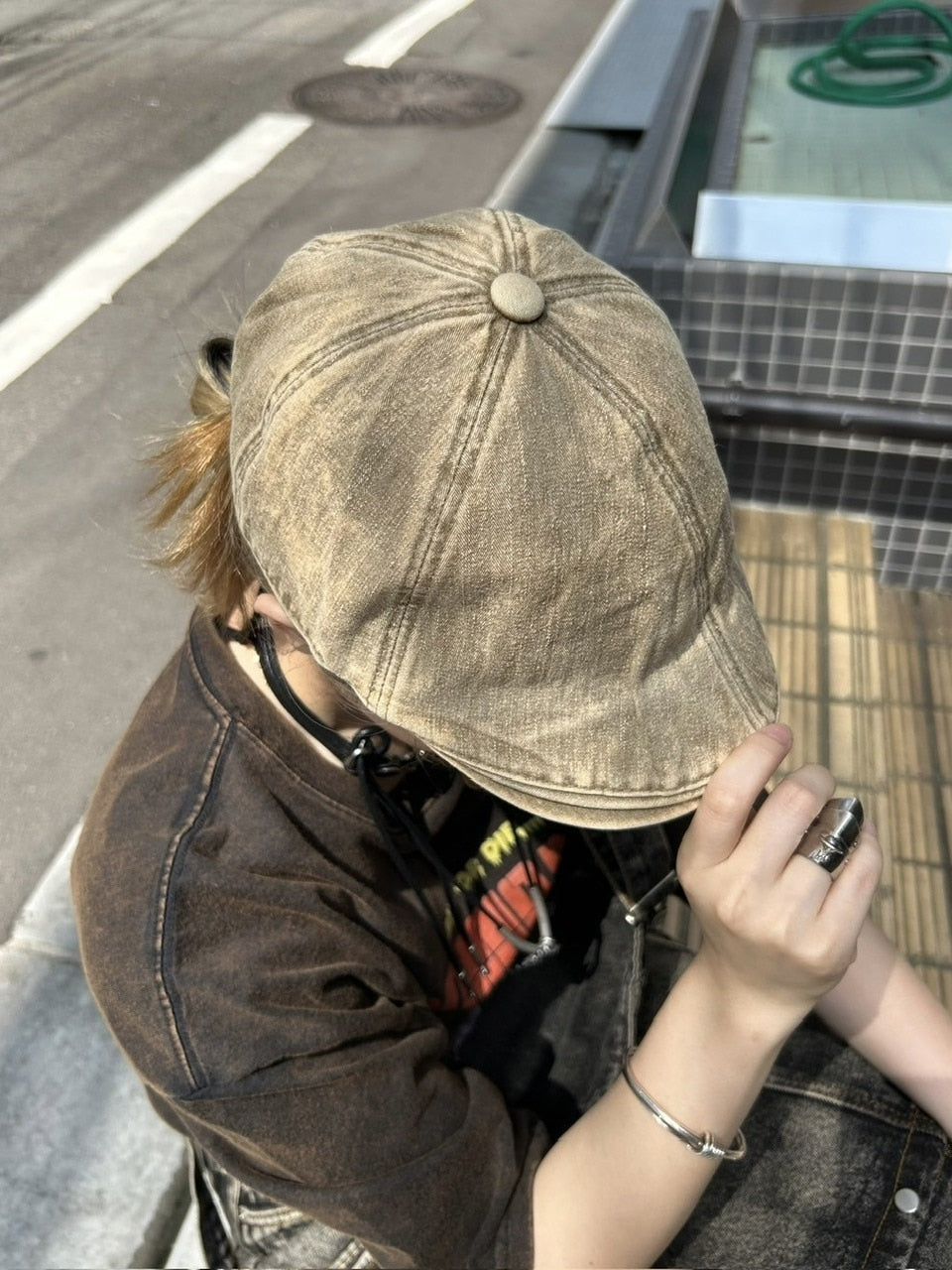 受注制【Never mind the XU】denim hunting cap (4color)