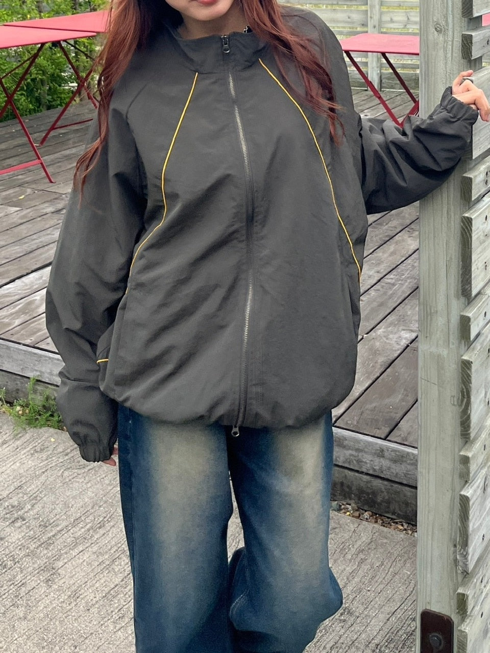 受注制【youll】piping nylon jacket (2color)