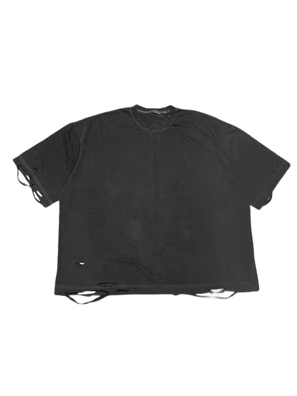 受注制【Never mind the XU】damage oversized tee (2color)