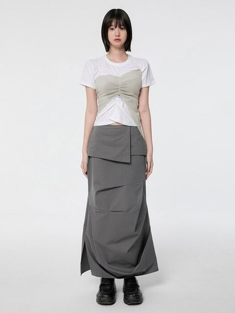 【FLAREUP】Bustier Layered T-Shirt