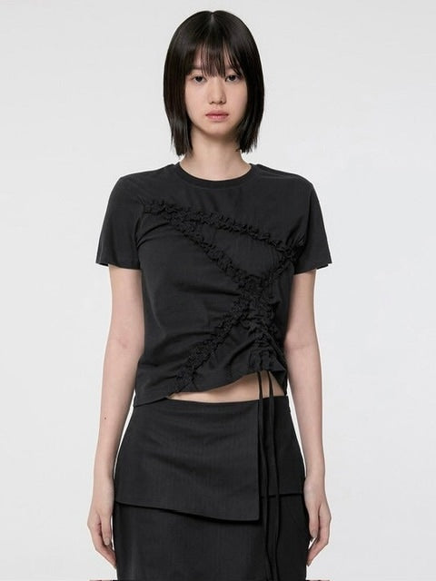 【FLAREUP】Diagonal Strap T-shirt