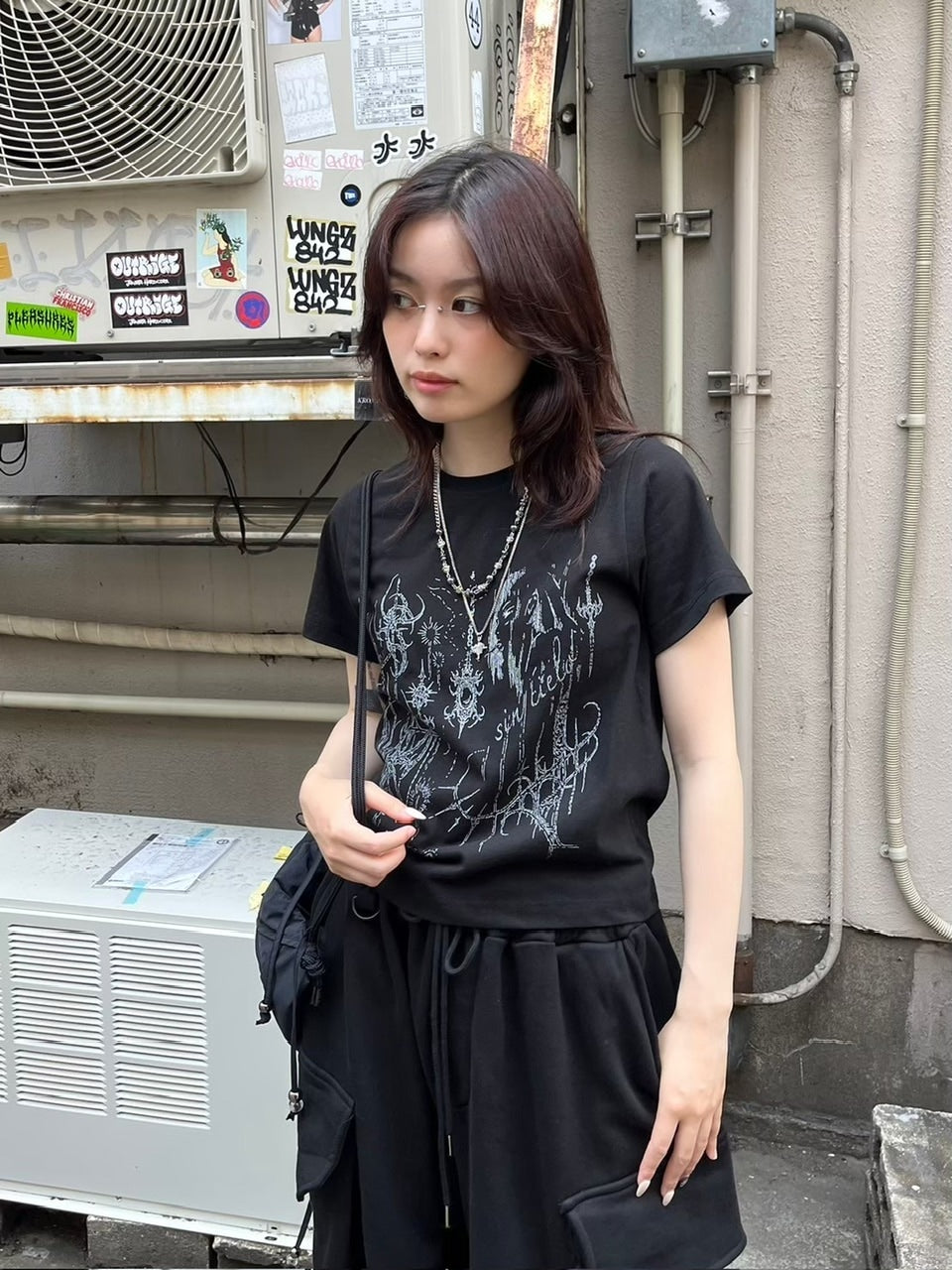 受注制【nmtc +】tattoo crop tee 2(2color)