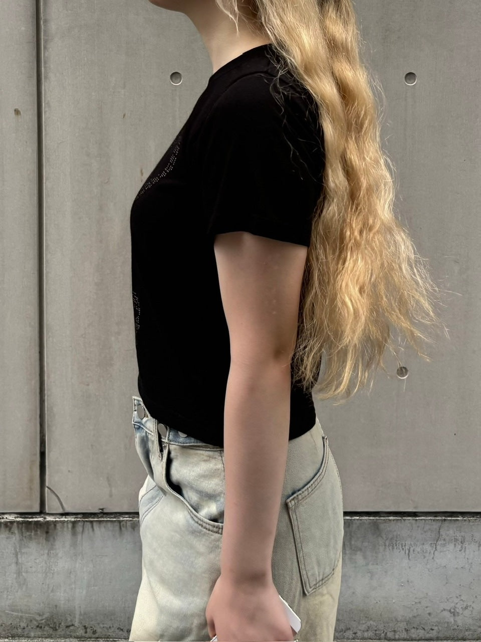 受注制【OaKS】twinkle cropped t-shirt (2color)