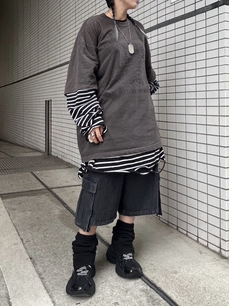 受注制【Never mind the XU】pigment design t-shirts 2 (2color)