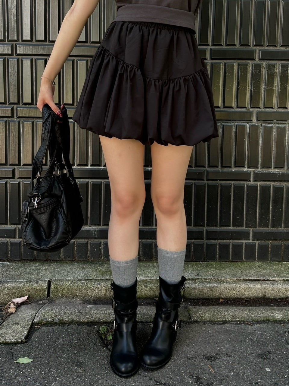 受注制【OaKS】balloon mini skirt (2color)