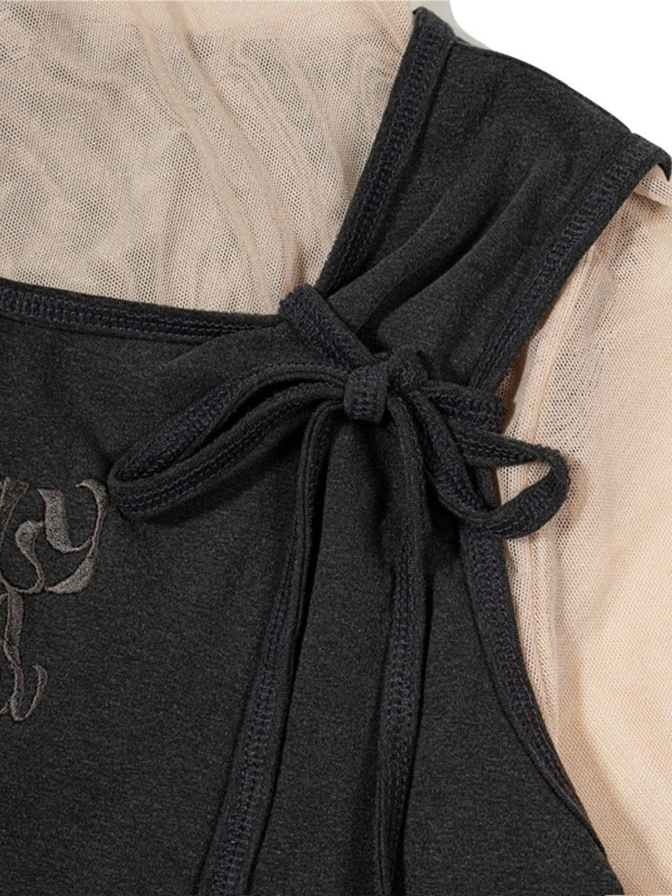 【Uglyshadow】PIGMENT MASH SLEEVELESS SET