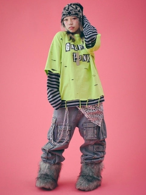 GALFY】ダーティーデニムワイドカーゴ – PRESSING WEB SHOP