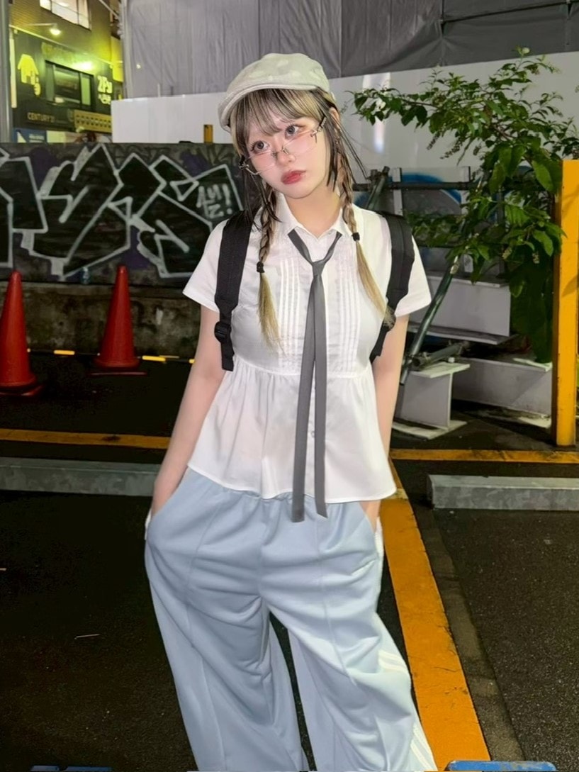 受注制【Never mind the XU】simple narrow tie (2color)