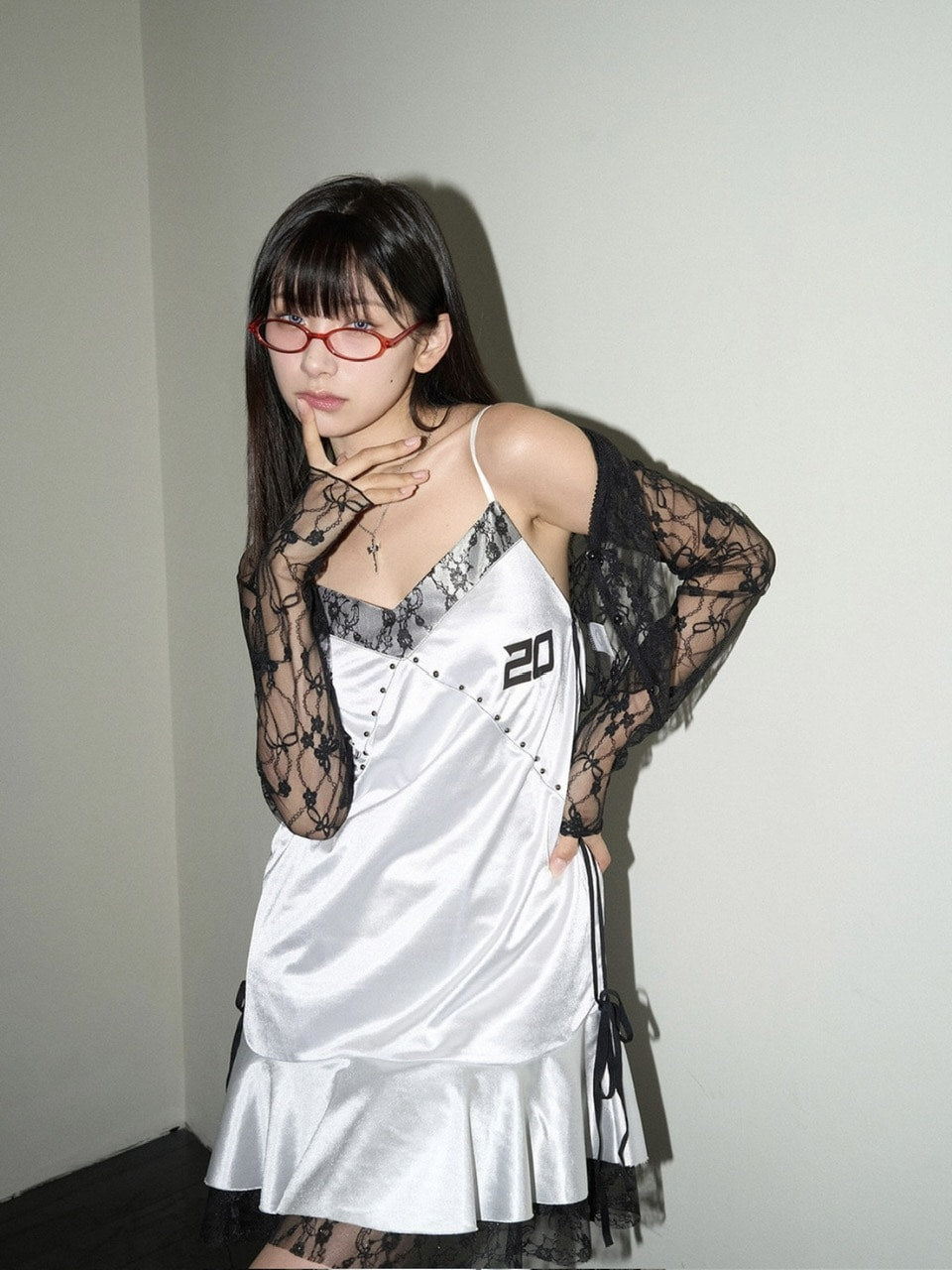 【CHERRYQUIRI】lace crop cd