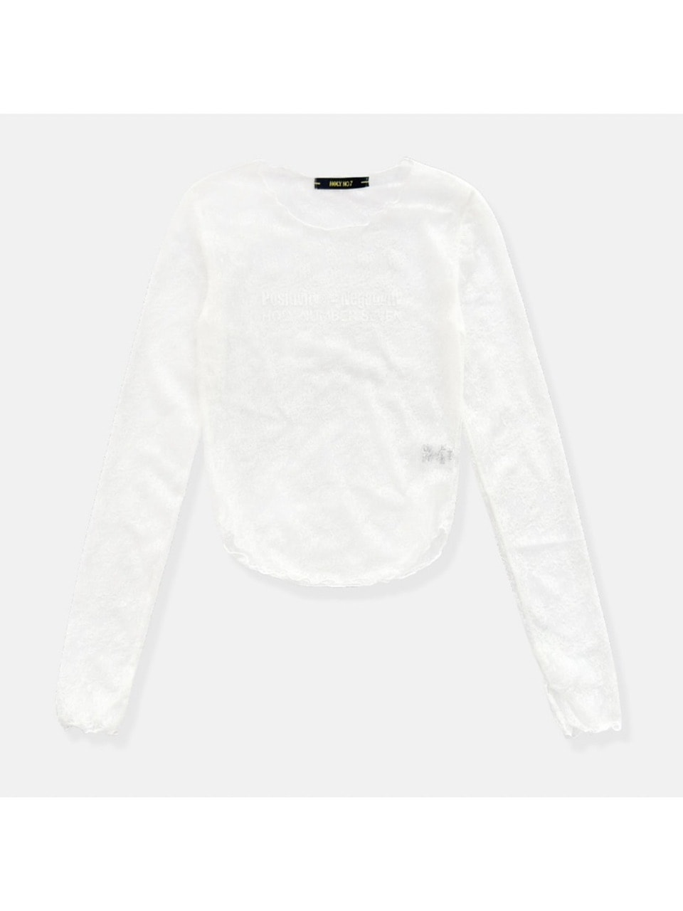 【HOLY NUMBER 7】Lace see-through long sleeve top / 【ホーリーナンバーセブン】レースシースルー長袖Tシャツ