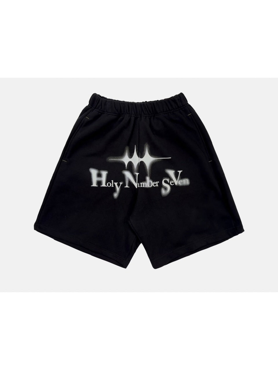 【HOLY NUMBER 7】Oversized Hip Hop WIDE fit Graphics SHORT PANTS