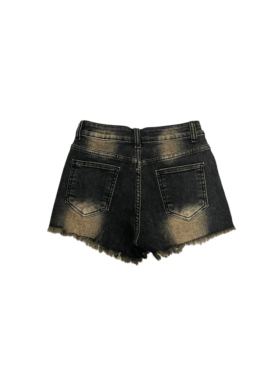 受注制【Never mind the XU】vintage wash denim short pants (2color)