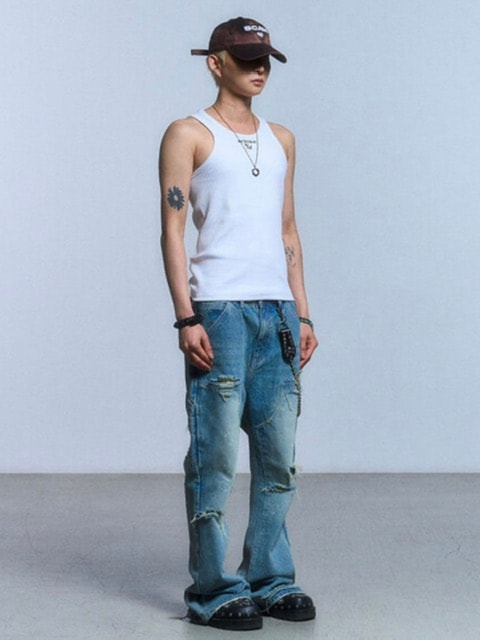 【SCHISM INDUCING】MUSCLE TANK TOP