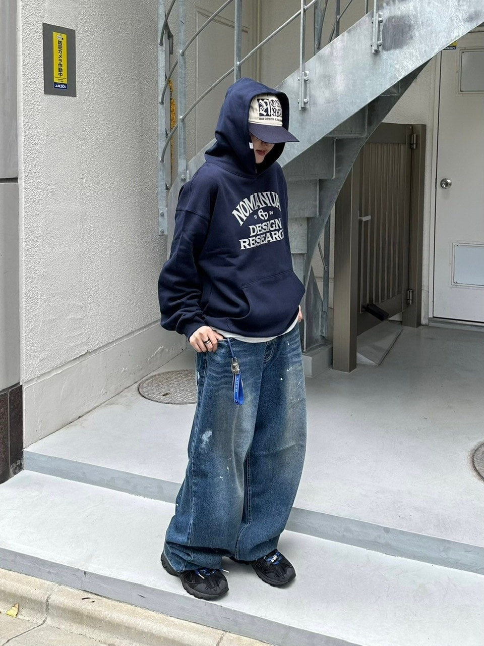 受注制【Chikashitsu +】painted buggy denim pants / 【チカシツプラス】ペイントバギーパンツデニムパンツ