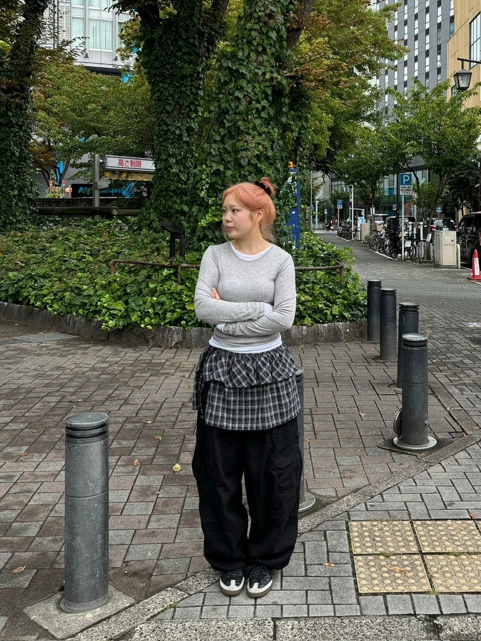 受注制【oaks】check frill wrap skirt (2color)