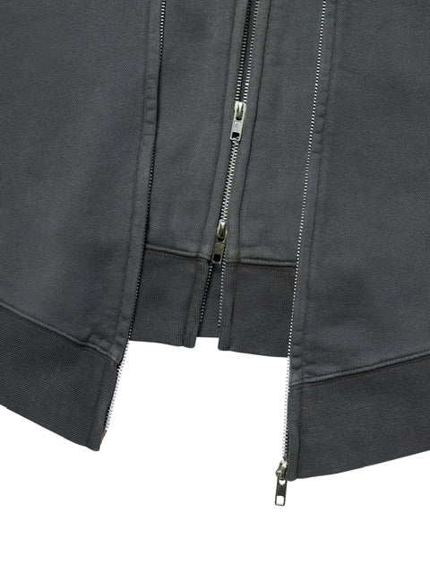 【NOMANUAL】OVERDYED LAYER HOODED ZIP-UP / 【ノーマニュアル】オーバーダイドレイヤージップアップ長袖パーカー