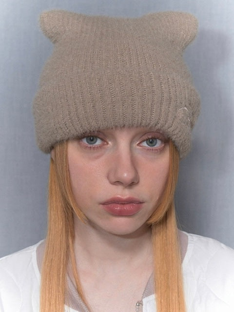【FANCY CLUB】SOFT CREAM BEANIE / 【ファンシークラブ】ソフトクリーム猫耳ニット帽子