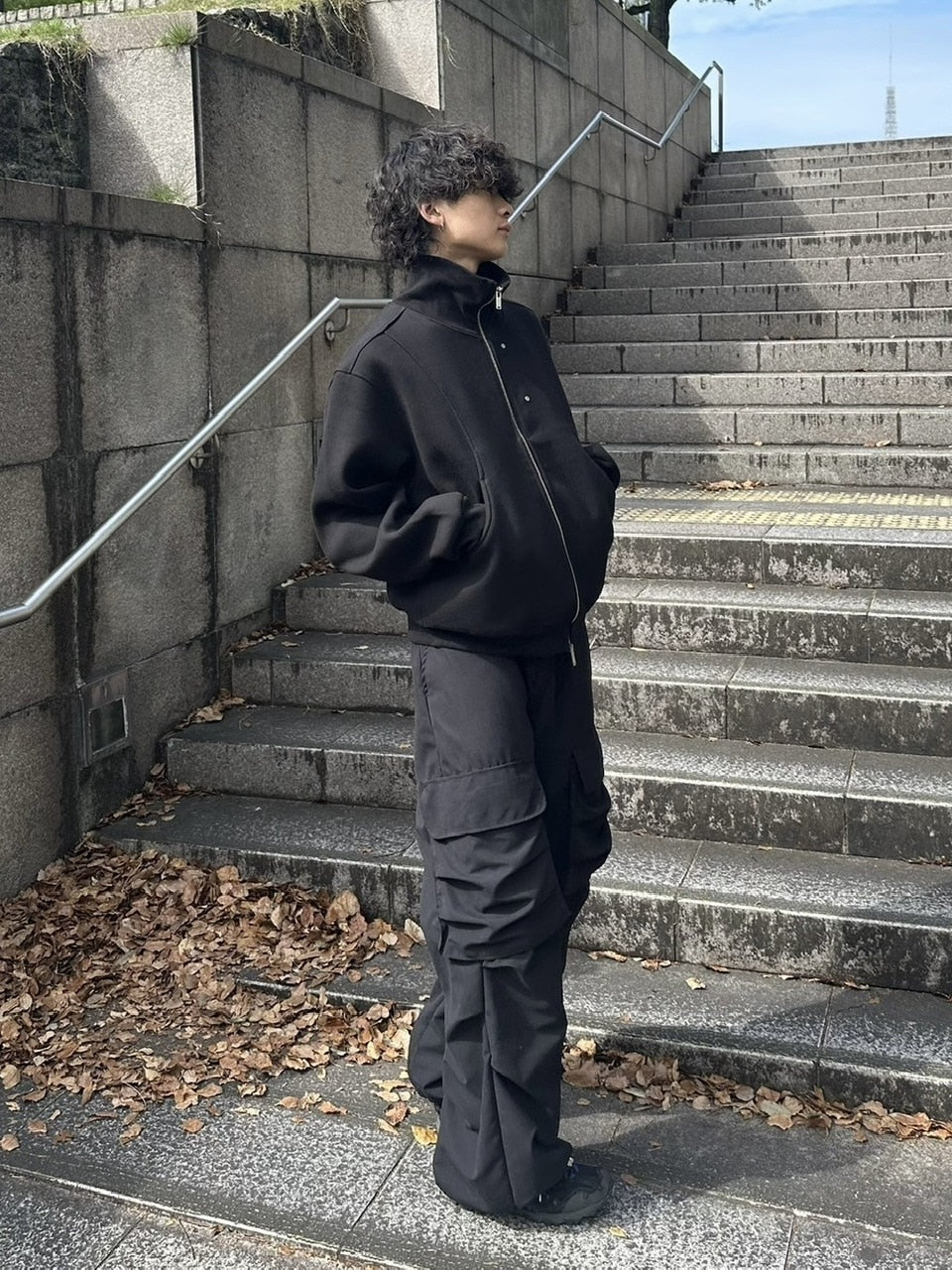 受注制【youll】high neck zip up sweat (2color)