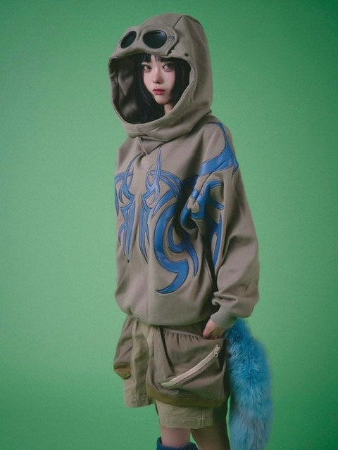 【GALFY】探検メガネ部族パーカー / 【ガルフィー】ロゴ長袖パーカー