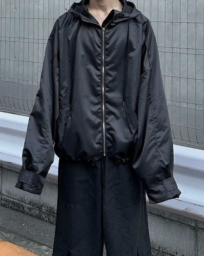 大阪店WEB限定受注制【Chikashitsu +】double sleeve zip up hoodie