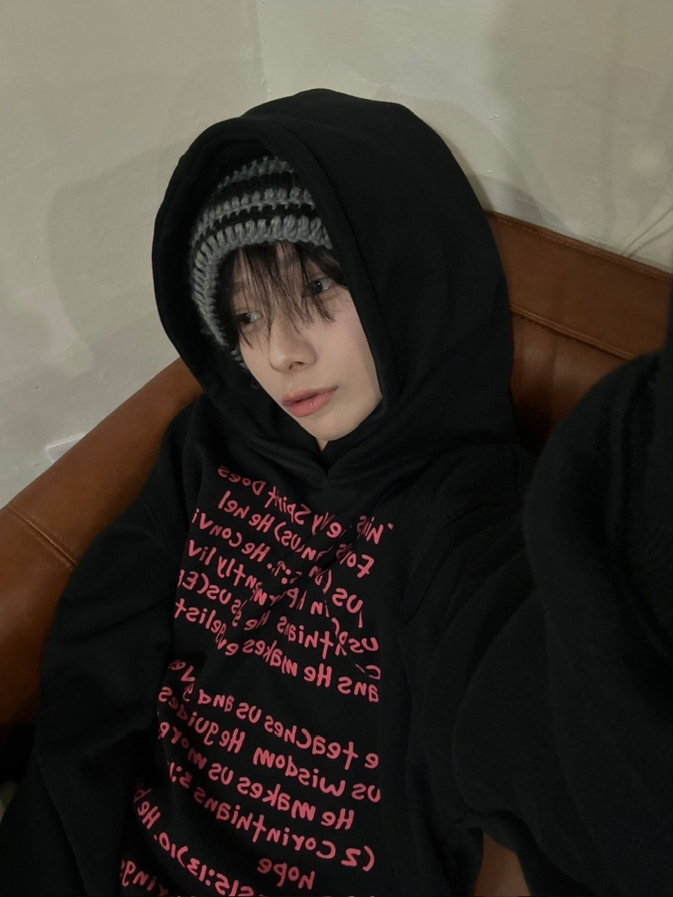 【LUV CODE】lettering hoodie (2color)