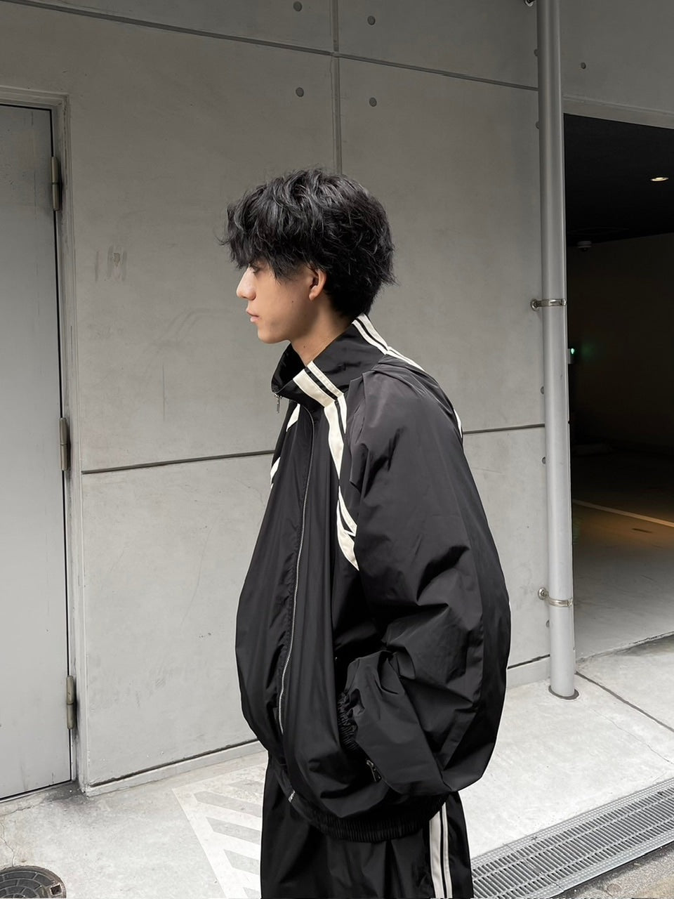 受注制【Chikashitsu +】set up line track jacket (2color) / 【チカシツプラス】セットアップサイドライントラック長袖ジャケットブルゾン