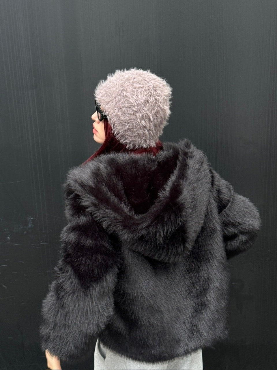 受注制【Chikashitsu +】volume fur beanie (4color)