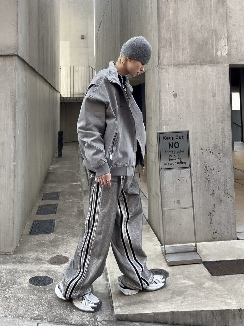 受注制【nmtc +】side line wash denim pants (2color)