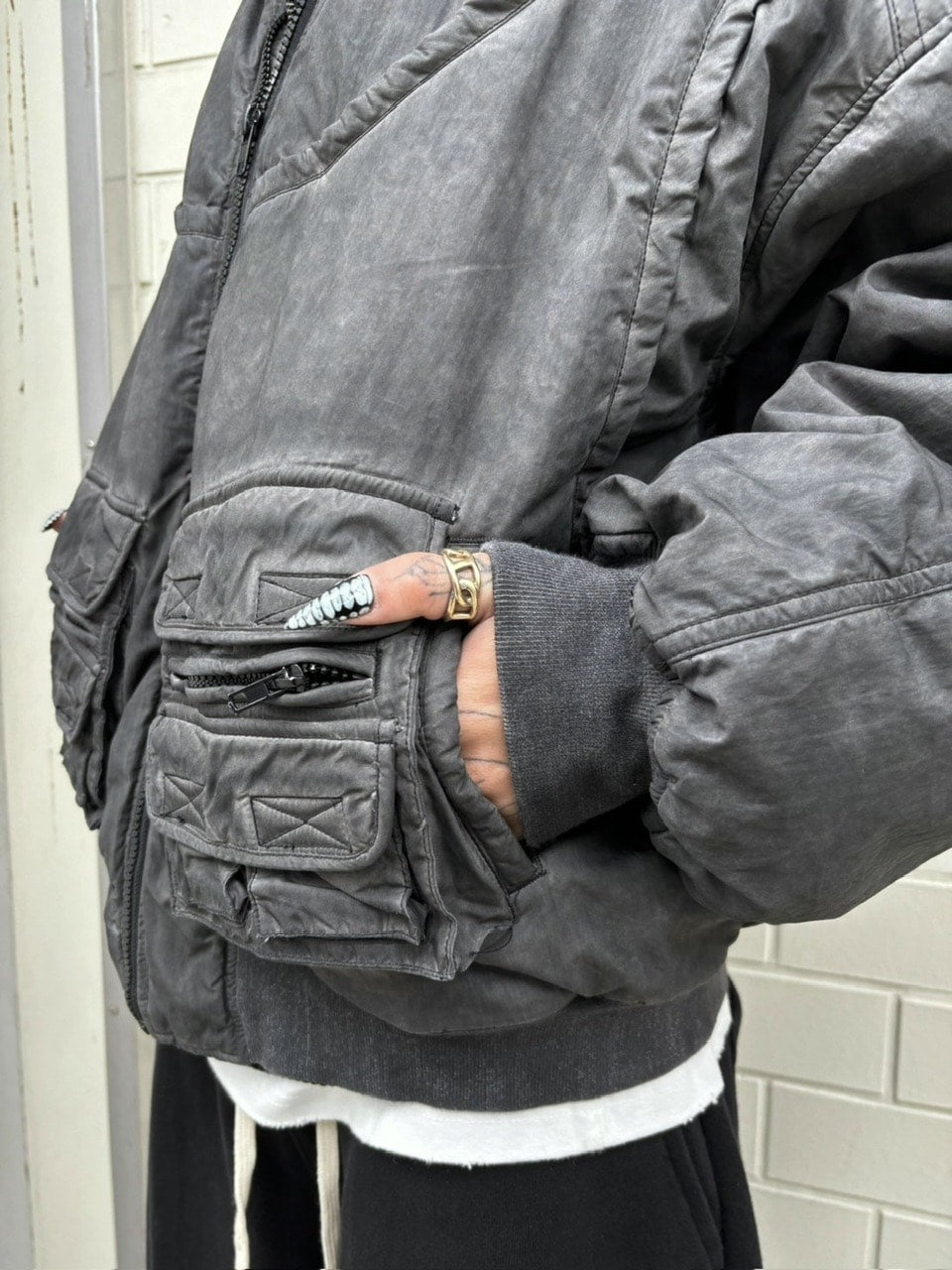 受注制【Never mind the XU】washed ma-1