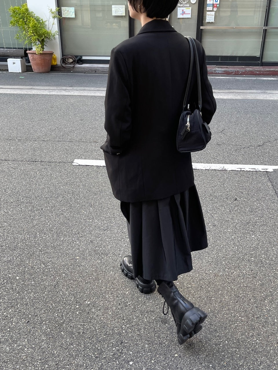 受注制【oaks】studs design pleats midi skirt