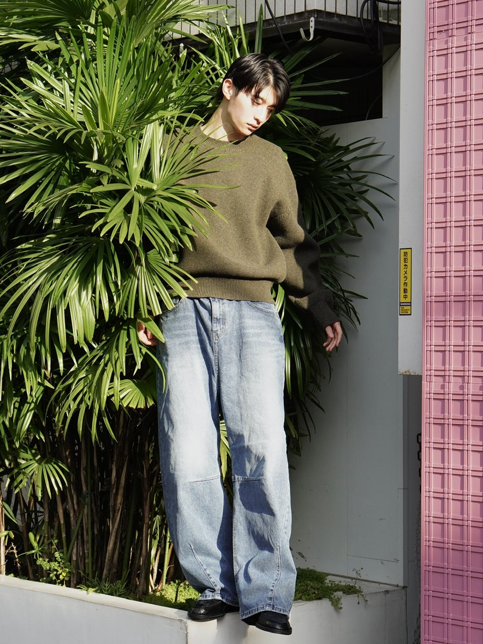 東京店WEB限定【Chikashitsu +】round wool knit (4color)