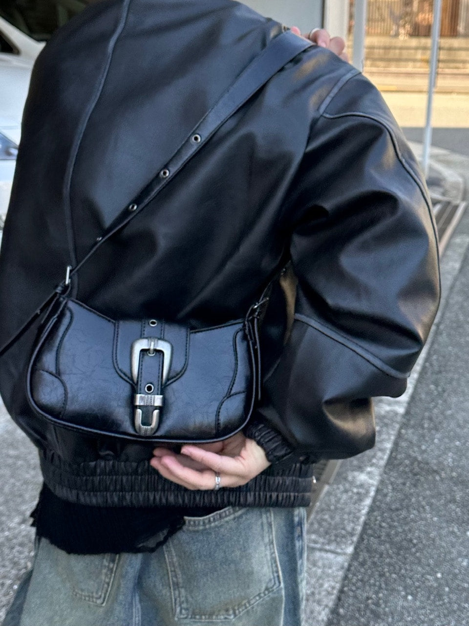 大阪店WEB限定受注制【Chikashitsu +】belt buckle shoulder bag