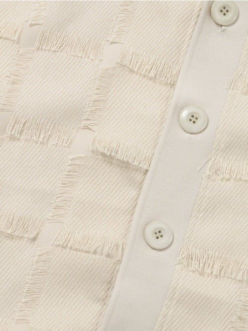 【AJOBYAJO】Fringe Check Cardigan