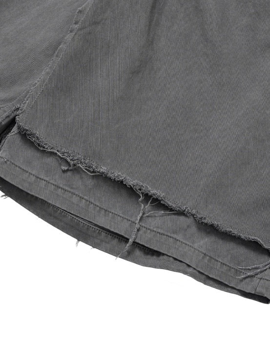 【AJOBYAJO】Washed Layered Skirt Shorts