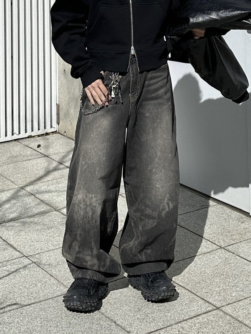 大阪店WEB限定受注制【Chikashitsu +】dirty wash balloon denim pants