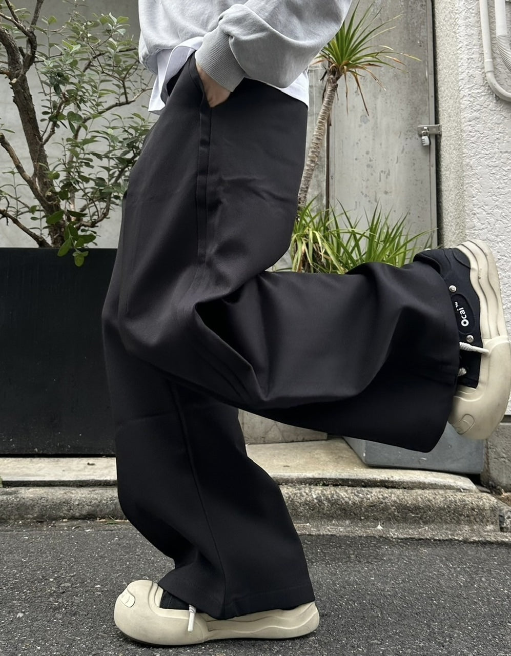 youll】2tuck slit curve slacks – PRESSING WEB SHOP