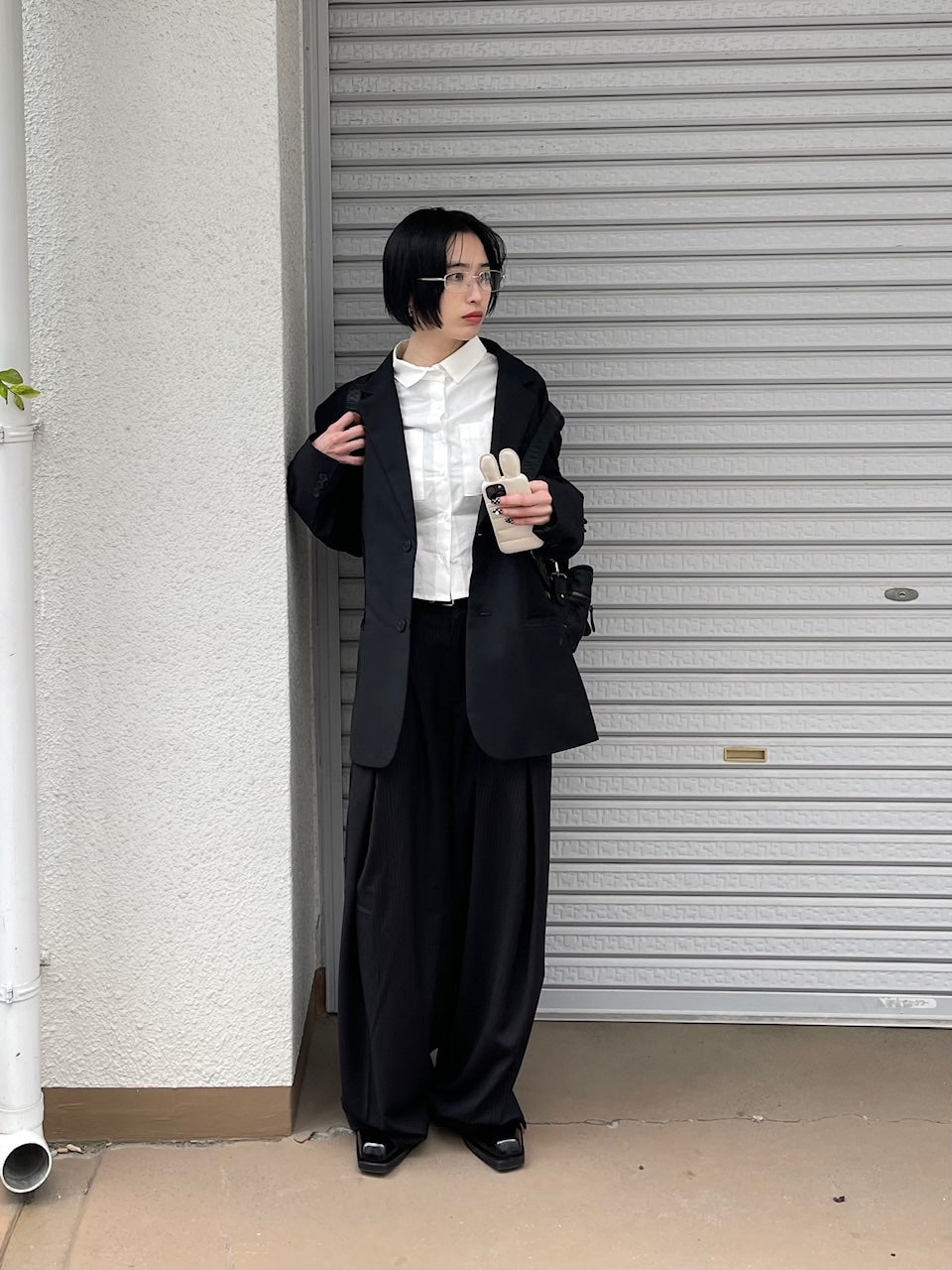 受注制【oaks】cropped pintuck pocket shirt (3color)