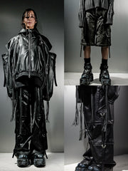 【DIG YOUR OWN GRAVE】2WAY LEATHER CARGO PANTS / 【ディグユアオウングレイブ】ツーウェイレザーカーゴパンツ