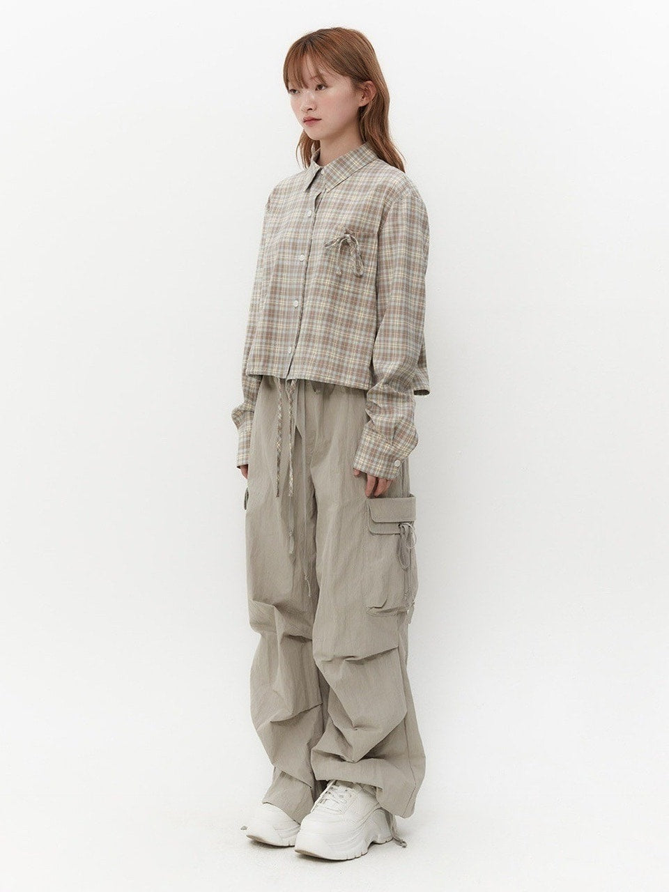 【TUOMIO】STRAPPY CHECK SHIRT