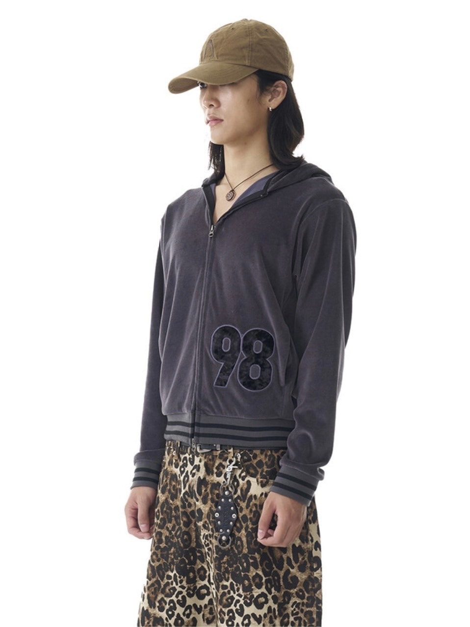 AAKAM】98 Patch Velour Zip-Up Hoodie – PRESSING WEB SHOP