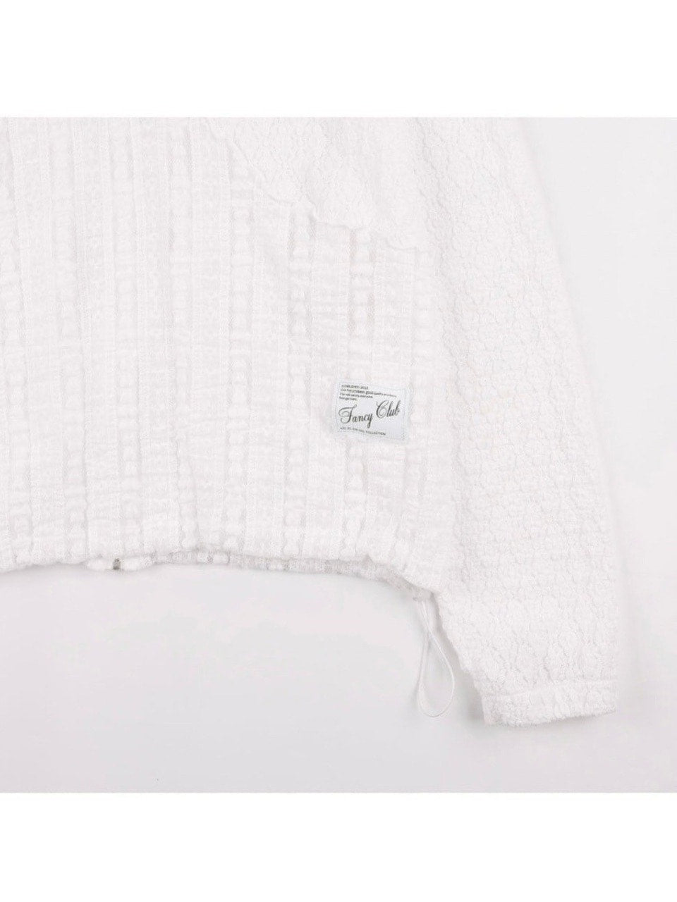 【FANCY CLUB】PLUMPY LACE LINE HOOD ZIP-UP / 【ファンシークラブ】レースメッシュジップアップパーカー