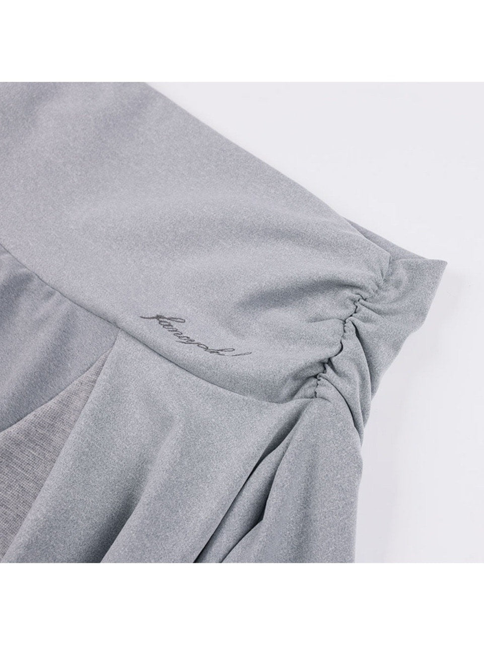 【FANCY CLUB】UNBALANCE SKIRT LAYERED PINTUCK PANTS