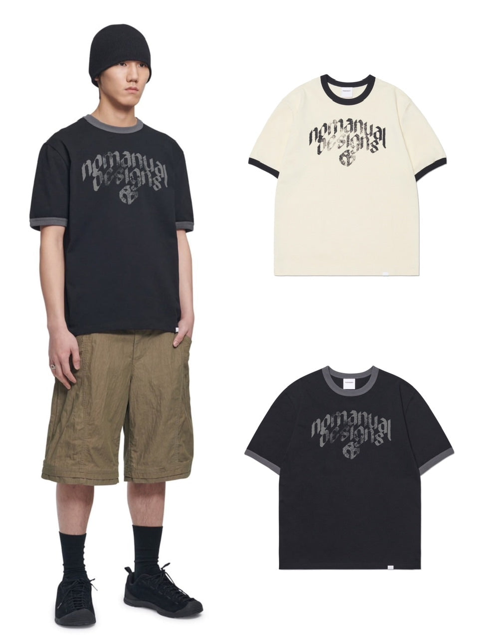 【NOMANUAL】N.D RINGER T-SHIRT