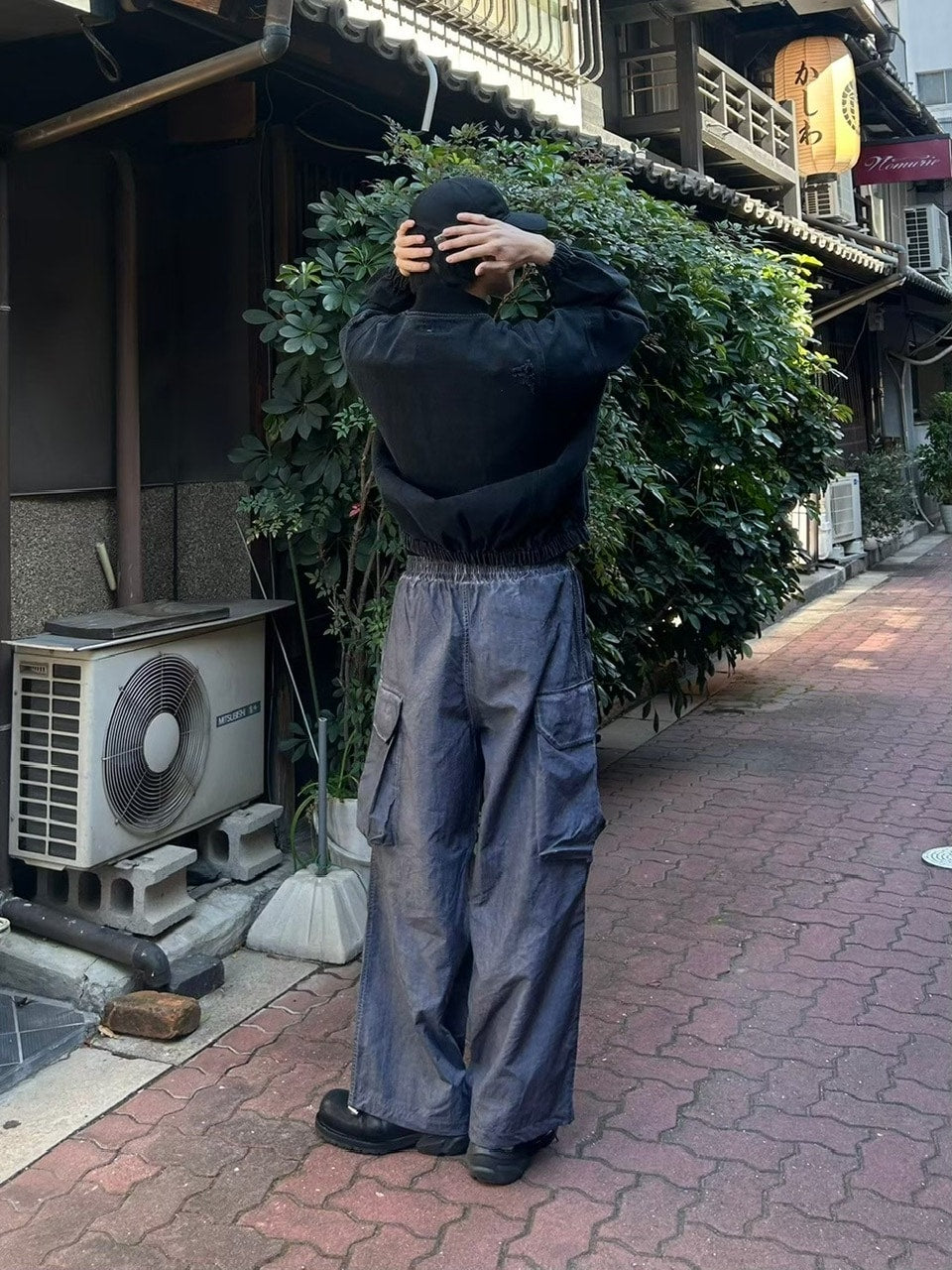 【Chikashitsu +】denim flight bomber jacket (2color)