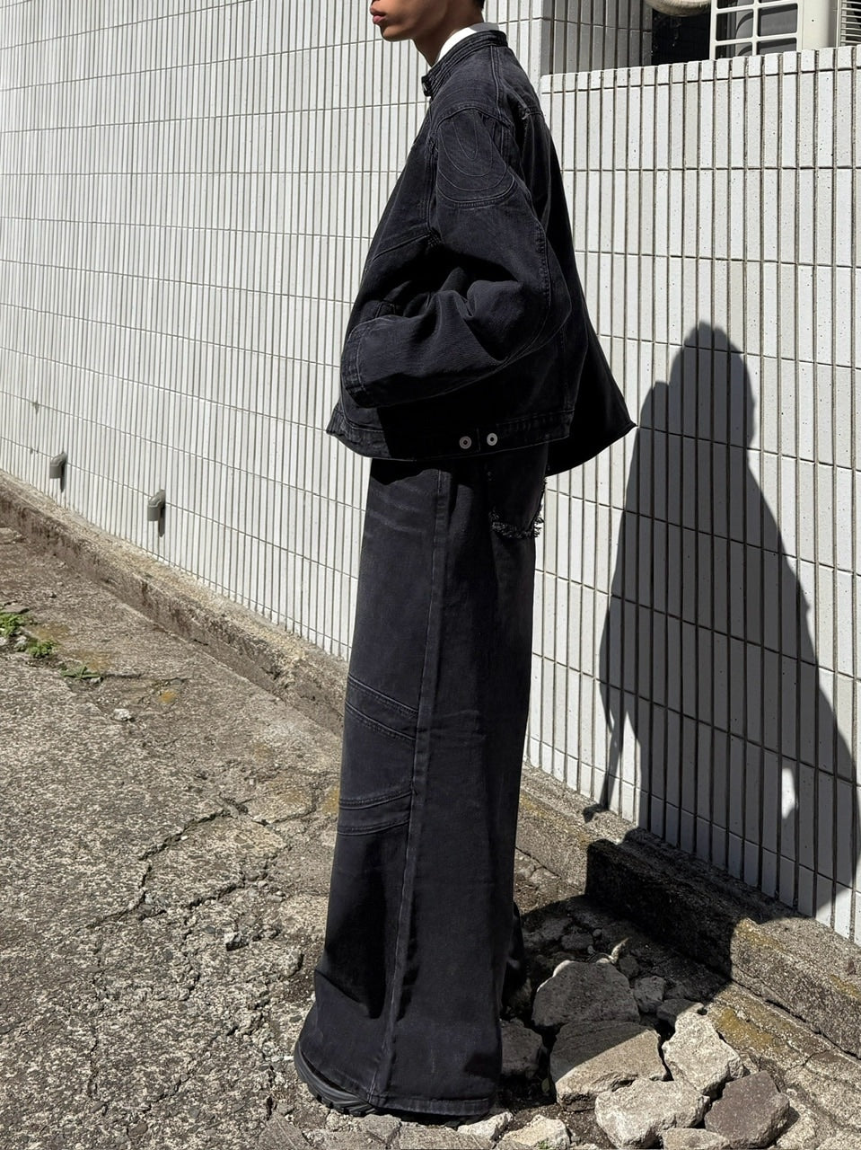 東京店WEB限定受注制【Chikashitsu +】biker denim pants