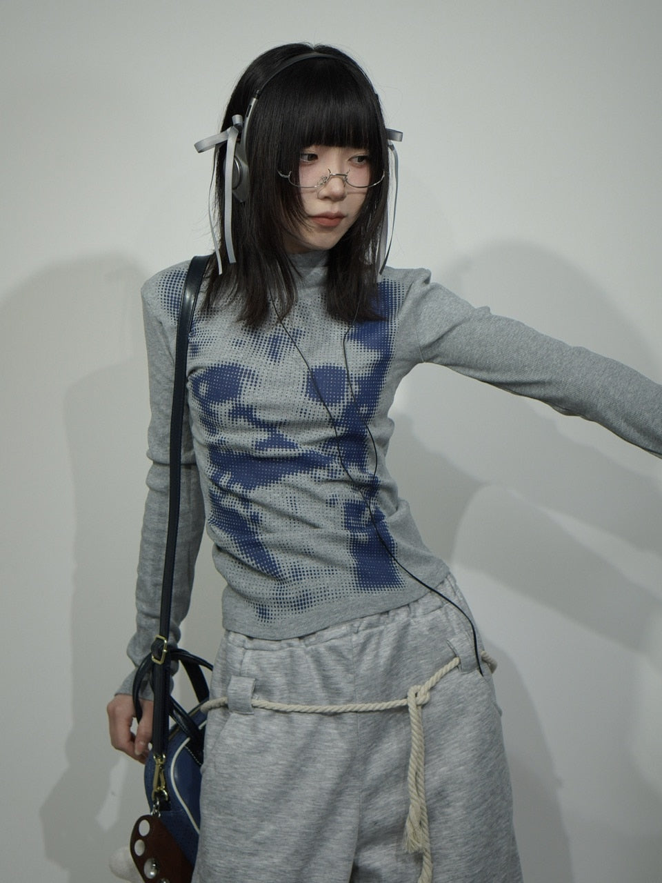 国際配送【Nerd out XU】mosaic cat long sleeve (2color)