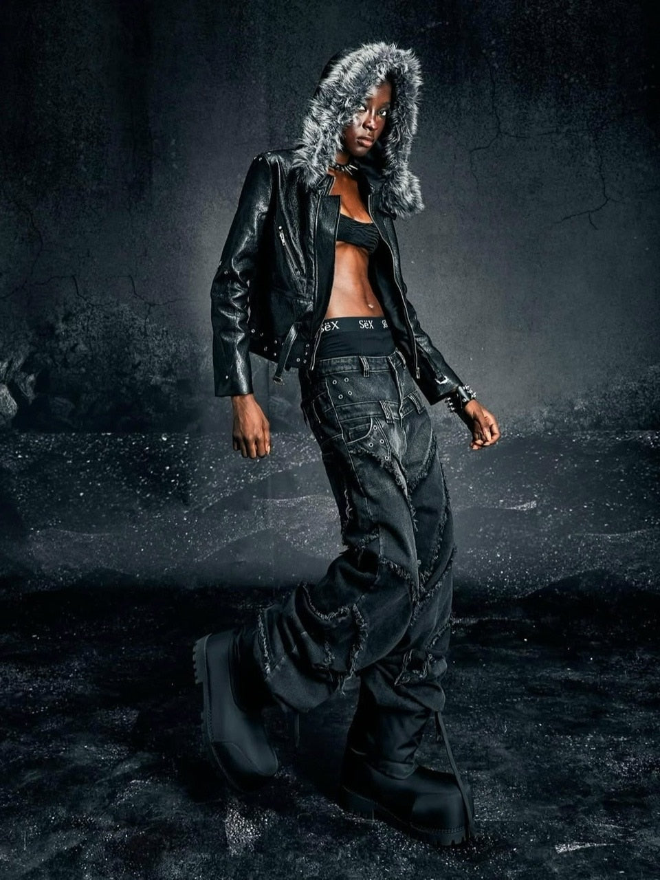 【Cozy world Wide】00 KNIGHT CLUB BAGGY FLARE JEANS