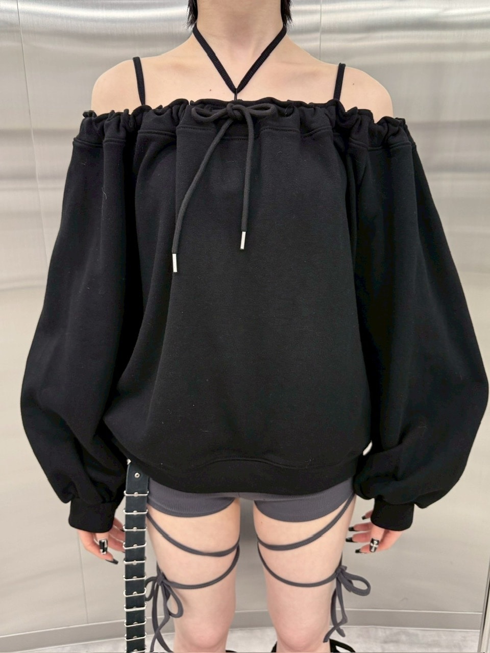 受注制【nmtc +】gather off shoulder sweat (2color) – PRESSING WEB SHOP