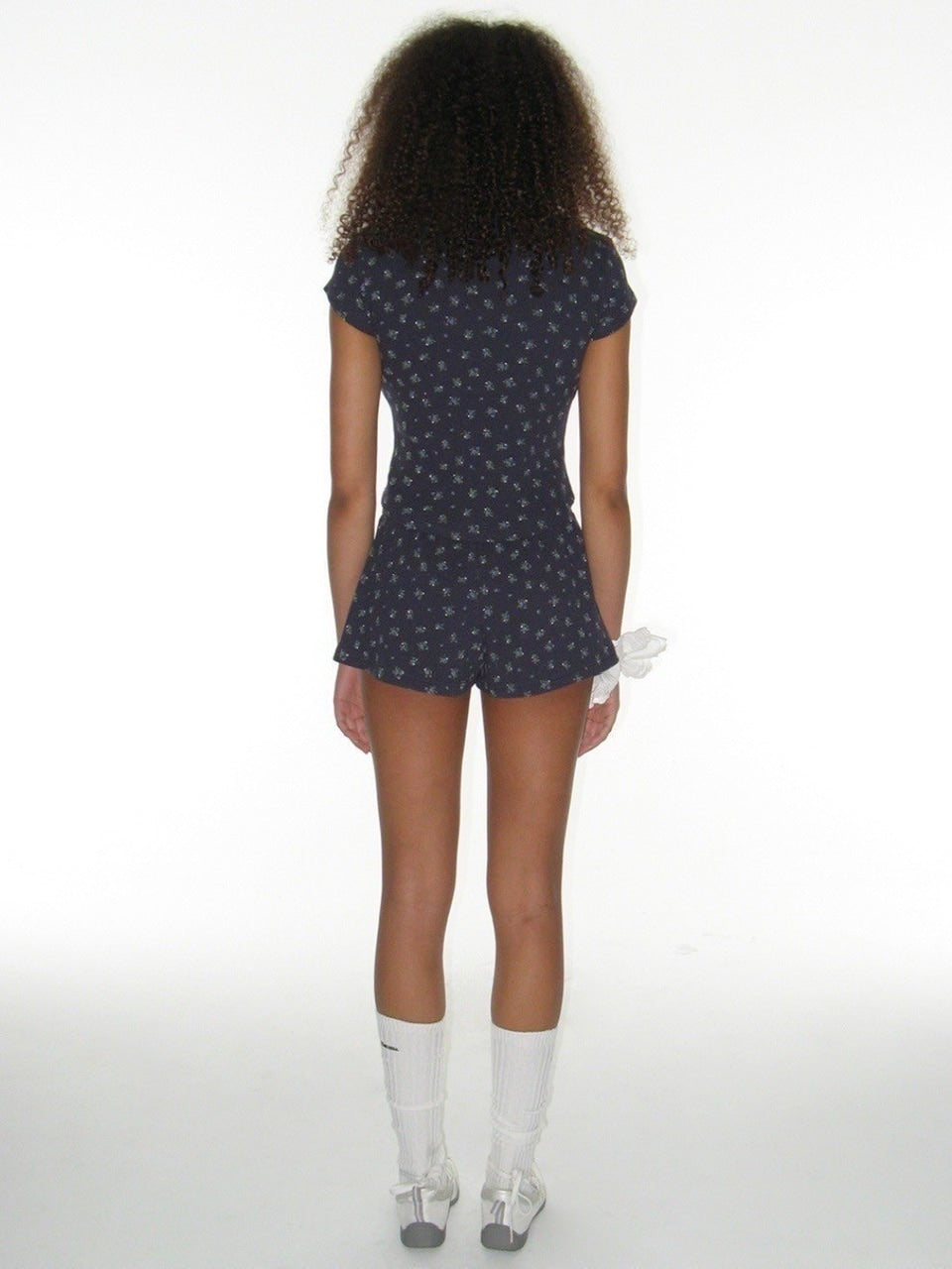 【CRANK】FLOWER HENLEY NECK TOP