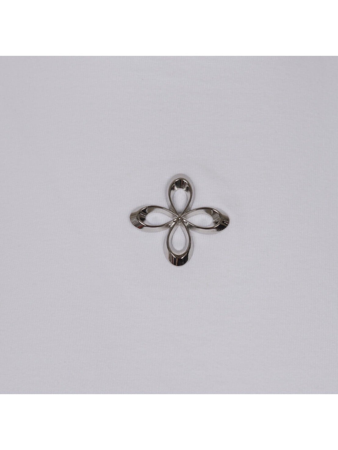 【SURGERY】unbalance metal clover logo slim T-shirts